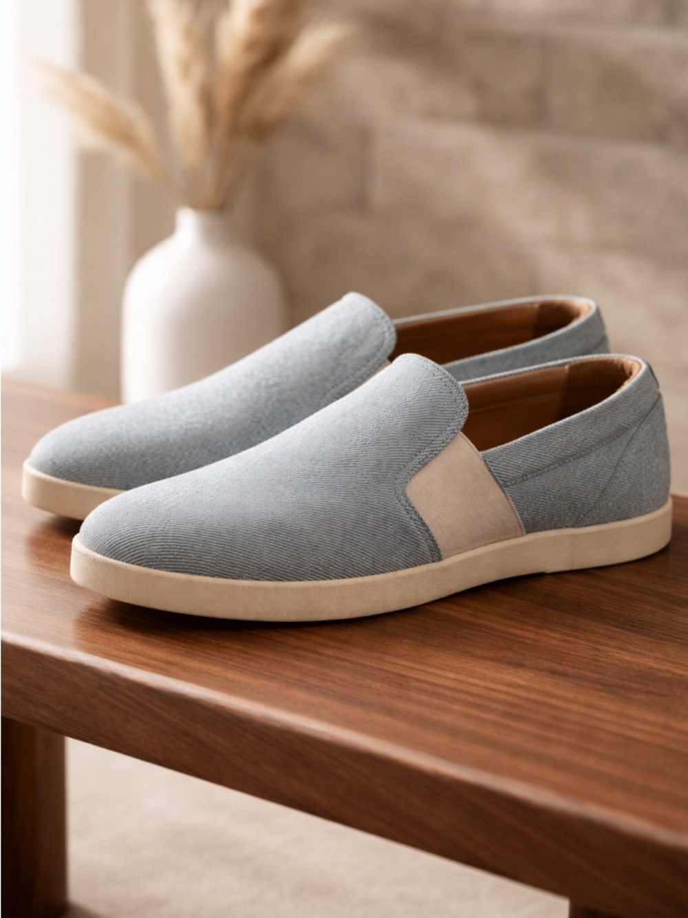 NIB - ATM Anthony Thomas Melilla Women’s Pale Blue Slip On Shoes - 39 = 8.5/9